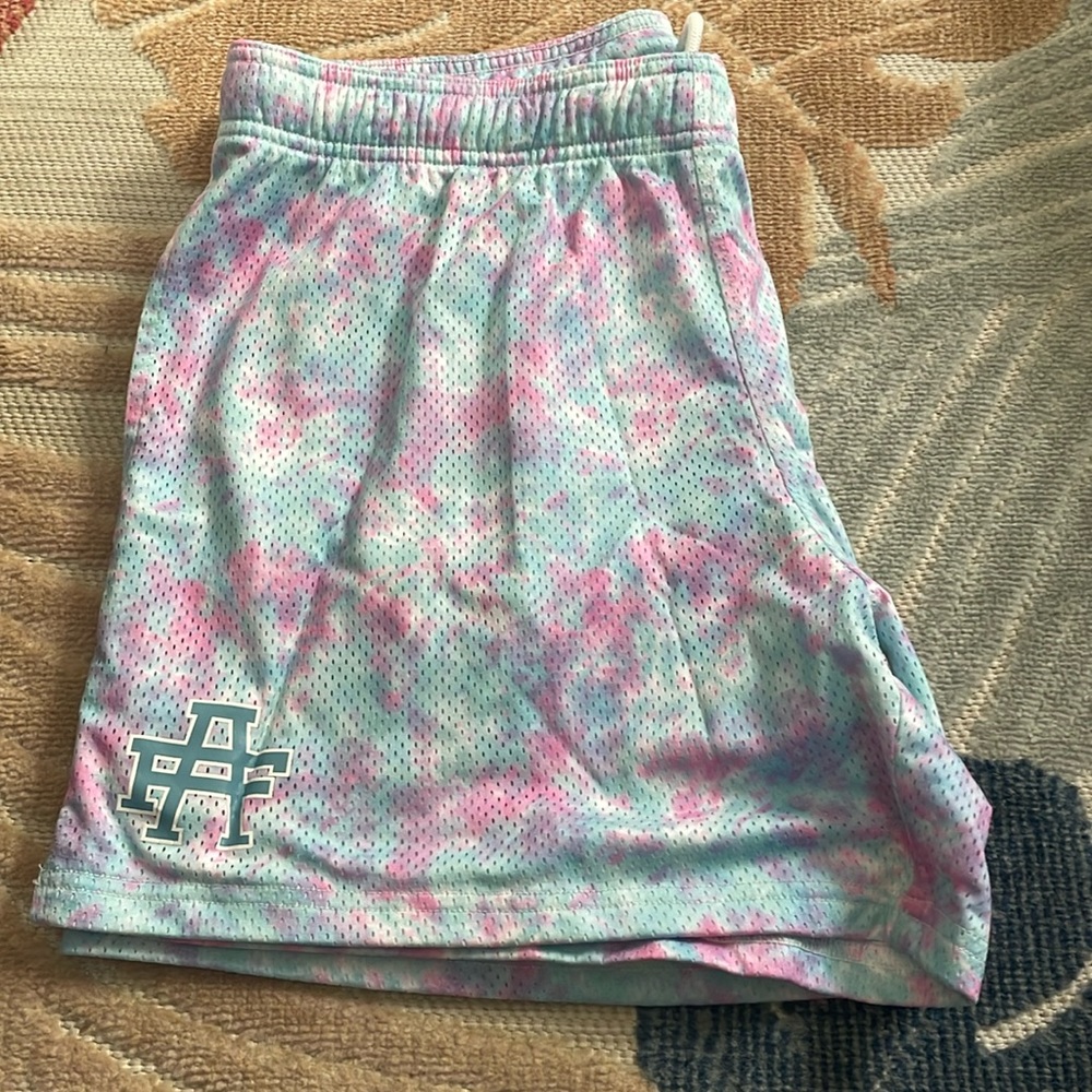 XL Alpha forward cotton candy mesh shorts.